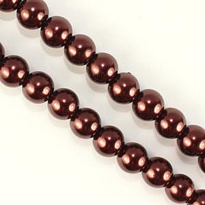 4mm Glass Pearl - Dark Brown